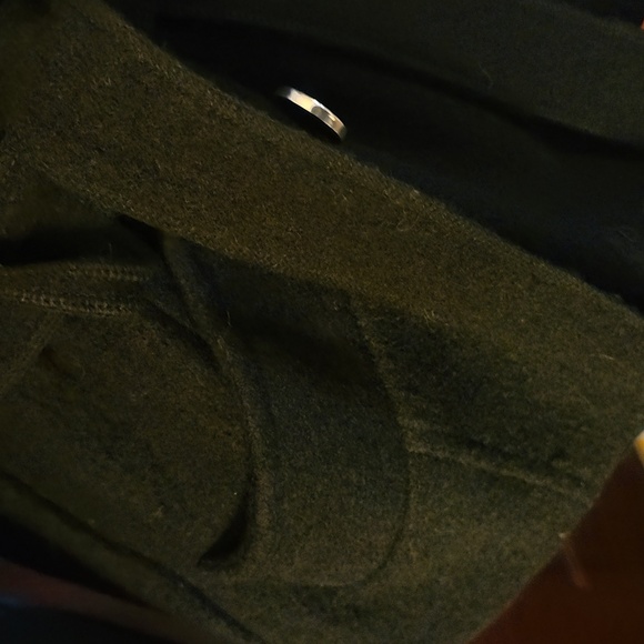 SANDRO Black Wool Pea Coat Double Breast Jacket XL NWT - Picture 7 of 15